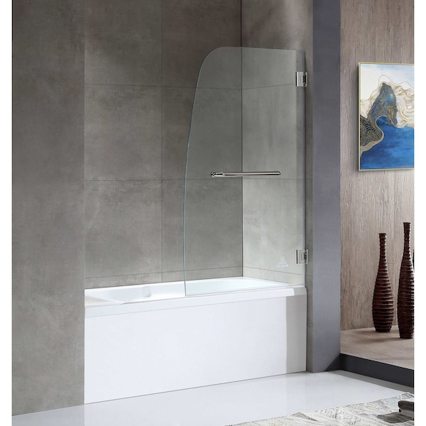 Anzzi Right Drain Tub in White With 34 x 58 in. Tub Door in Chrome, 5 ft. SD1001CH-3260R - main